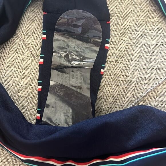 NWT Ardene Striped Bikini Bottom in Navy and Red Revisable size Medium - Picture 7 of 8